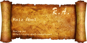 Reiz Ábel névjegykártya